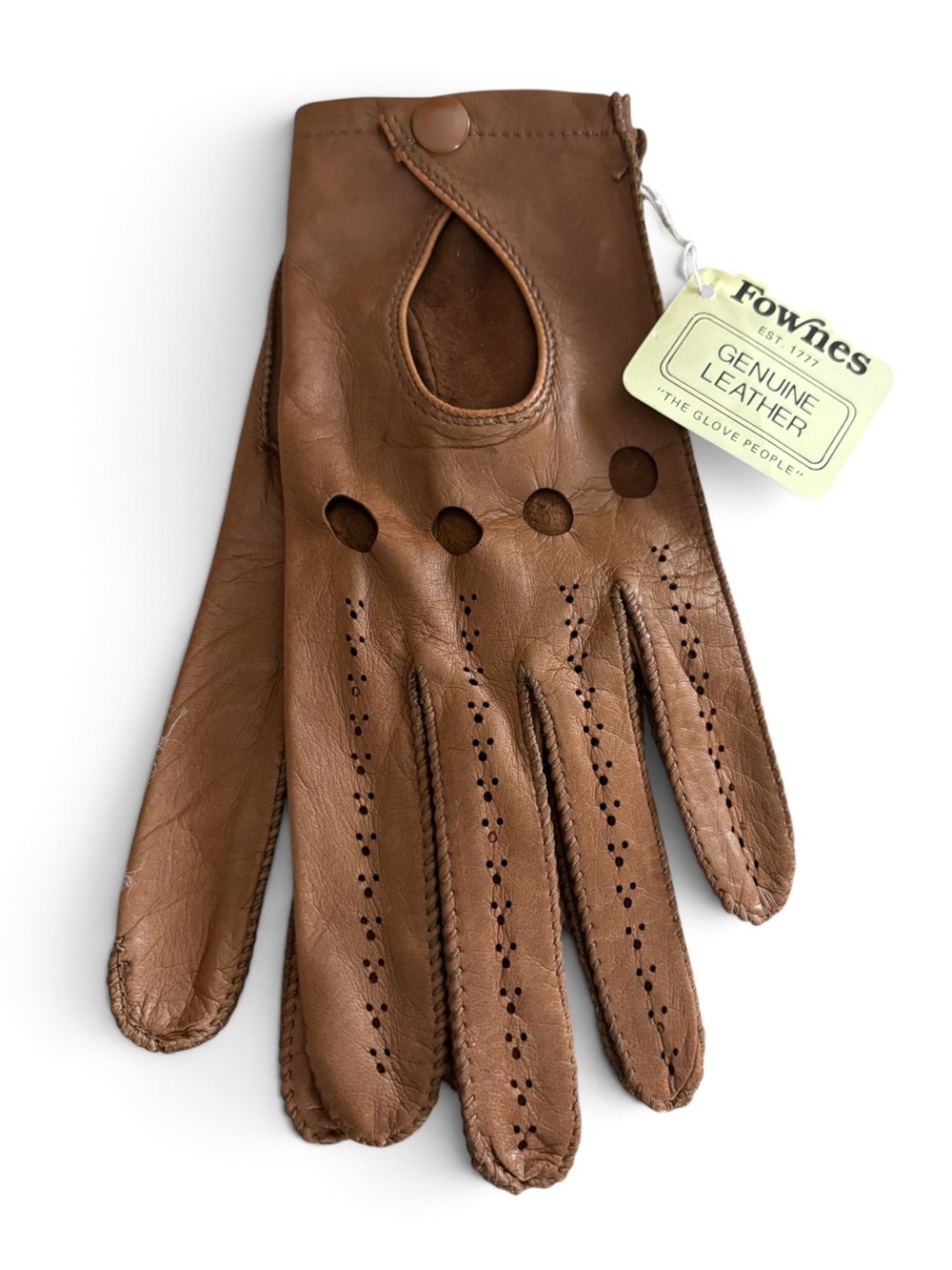 NWT Men’s Brown Genuine Leather Driving Gloves
